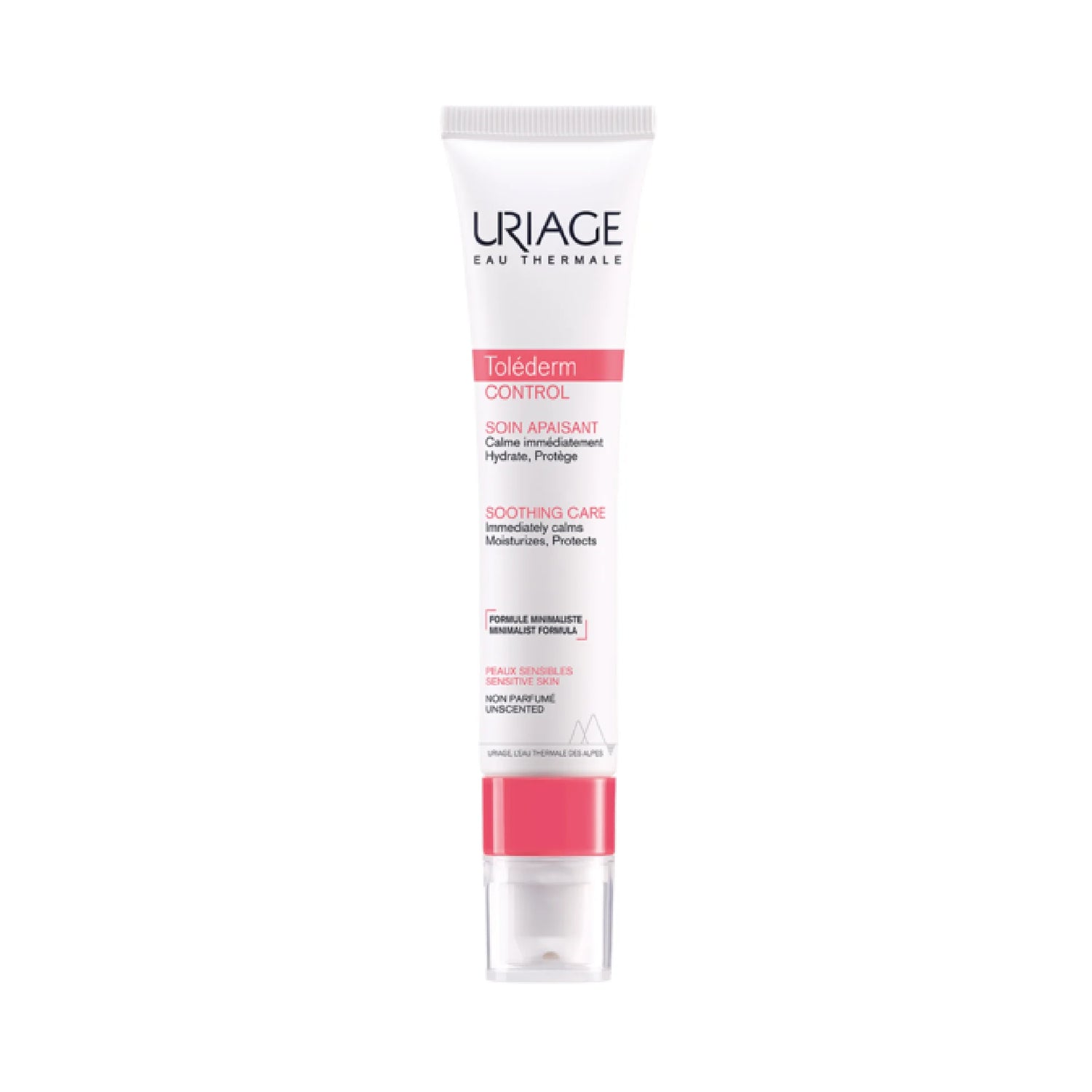 Uriage Tolederm Control Soothing Care for sensitive skin relief and hydration.
