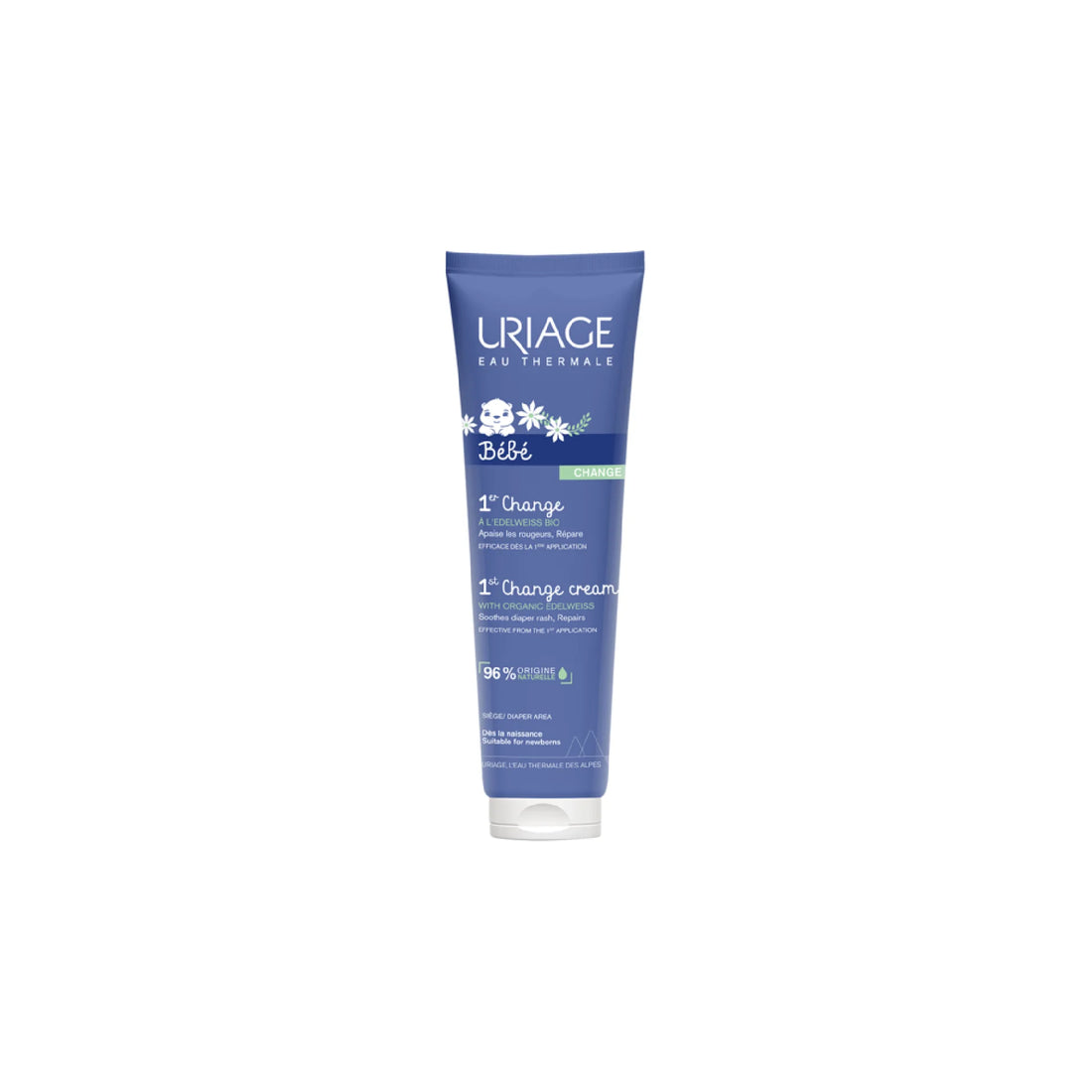 Uriage Baby 1st Change Cream for gentle skin protection during diaper changes.