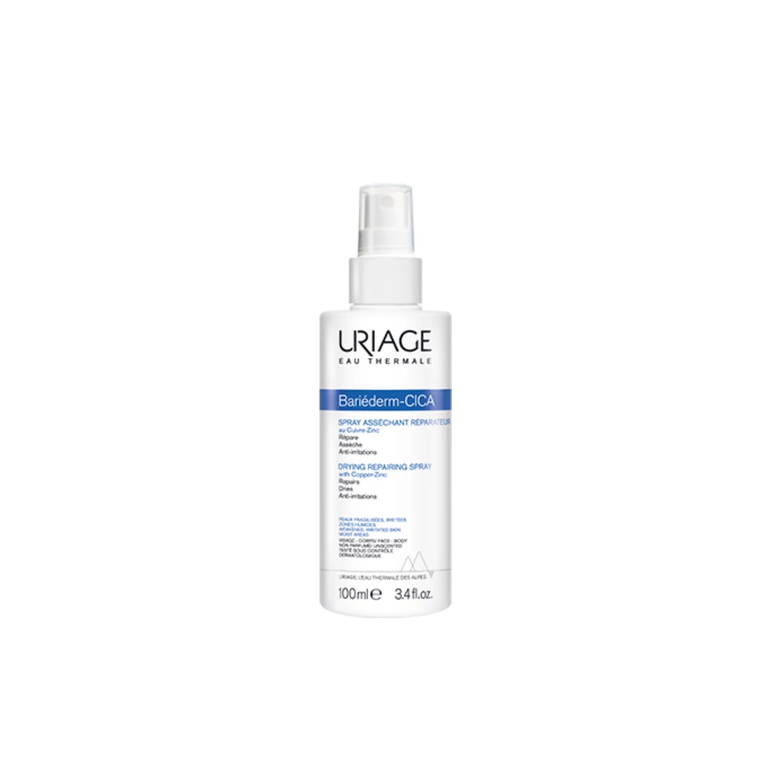 Uriage Bariederm Cica Spray for repairing and protecting sensitive or damaged skin.