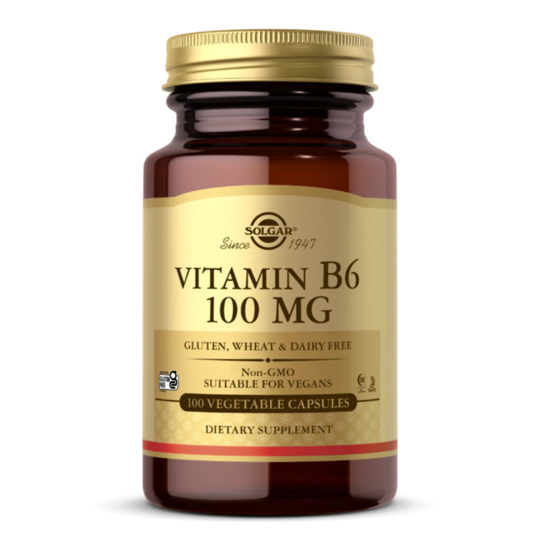 Solgar Vitamin B6 100 mg - Supports energy metabolism and hormone balance.