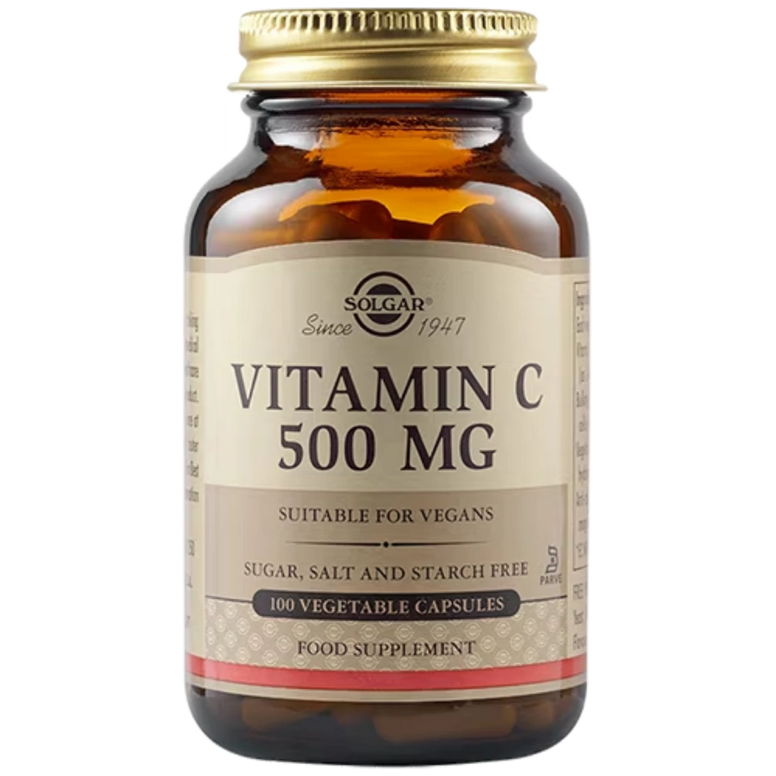  Solgar Vitamin C 500 mg - Promotes immune health and antioxidant protection.