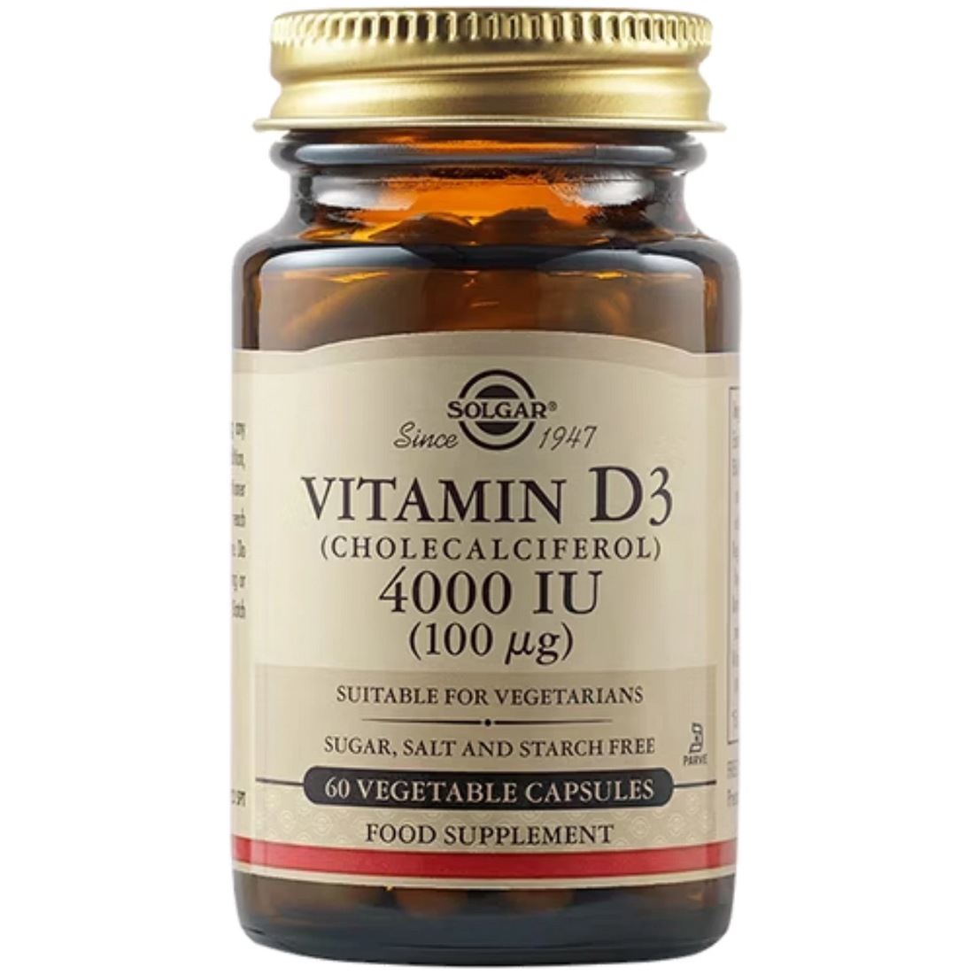Solgar Vitamin D3 4000 IU - Enhances bone health and immune function.
