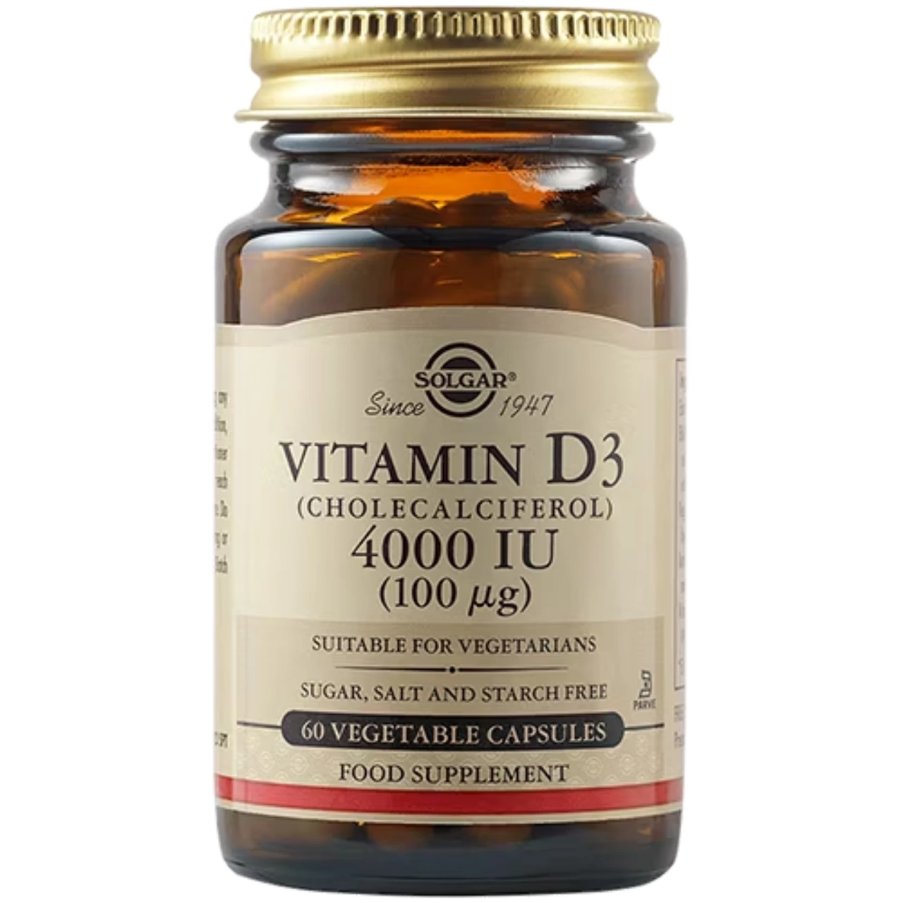Solgar Vitamin D3 4000 IU - Enhances bone health and immune function.