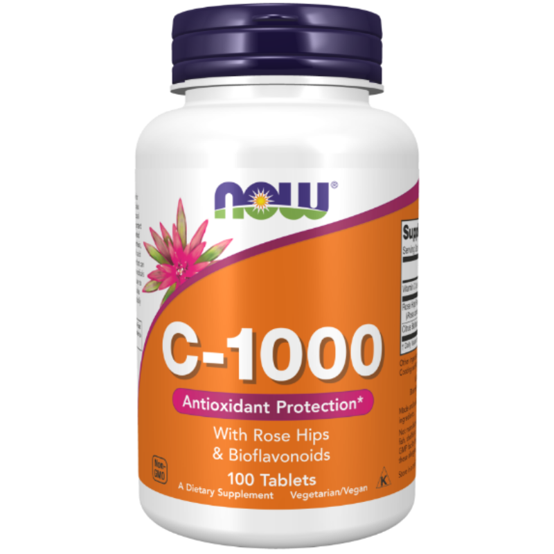 NOW Foods Vitamin C-1000 Tablets - Antioxidant protection and immune support.