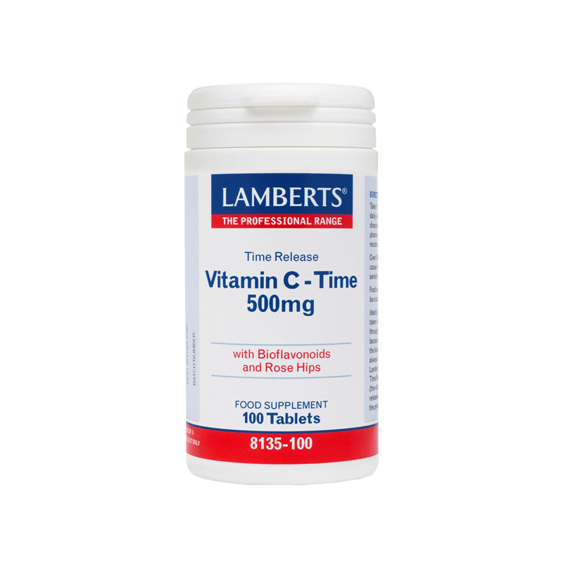 Lamberts Vitamin C Time Release 500mg - Gradual immune support and energy production.