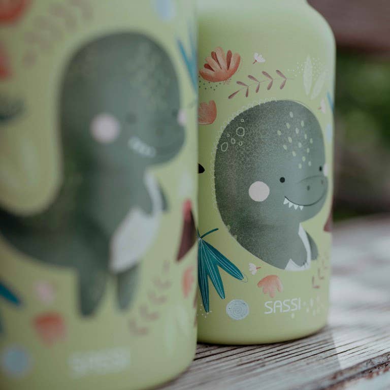 500ml stainless steel water bottle - Cracky the dinosaur