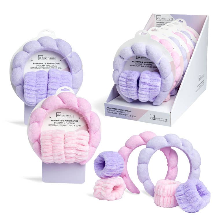 IDC INSTITUTE SKINCARE HEADBAND AND WRISTBAND