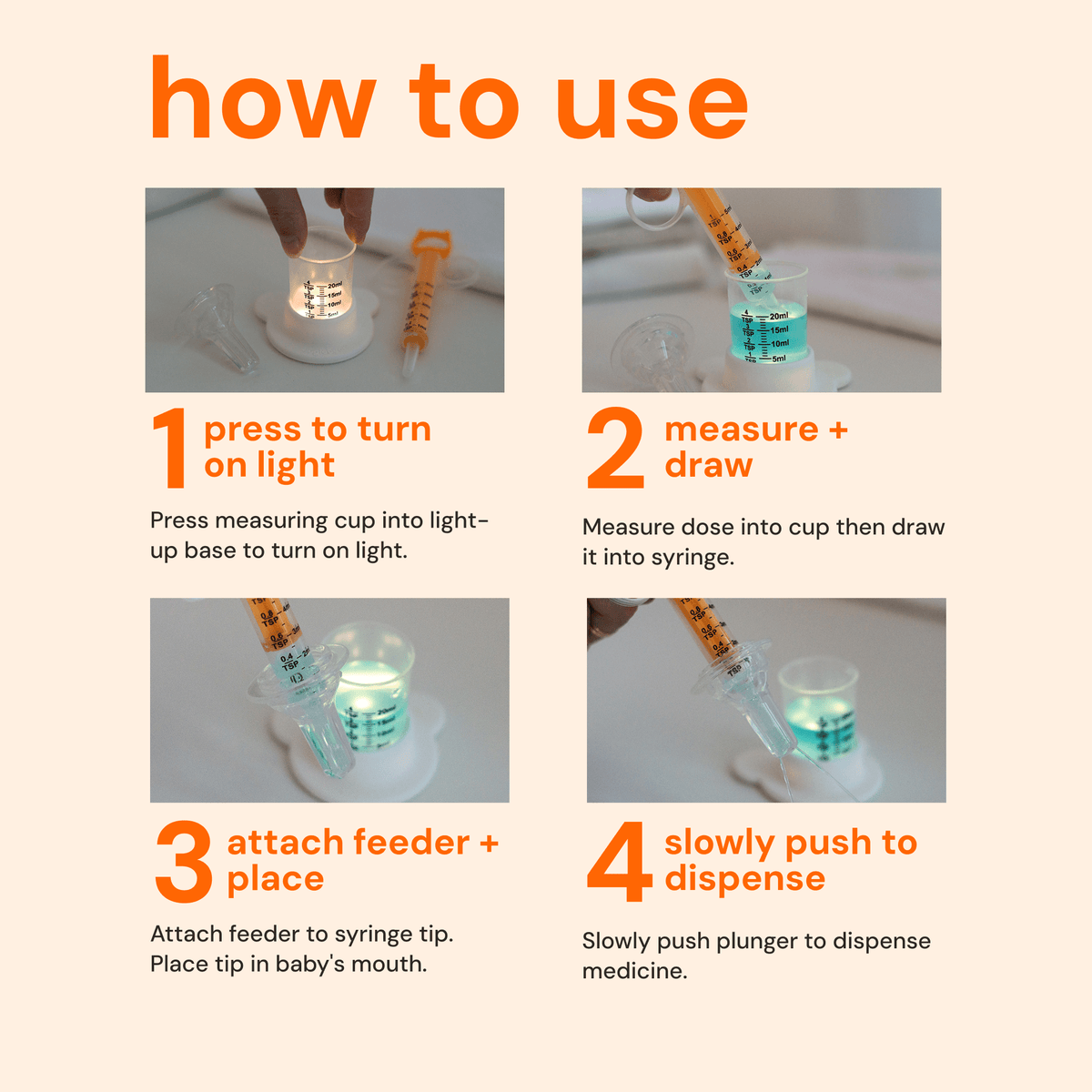 Oogiebear light-up baby medicine kit (4-piece)