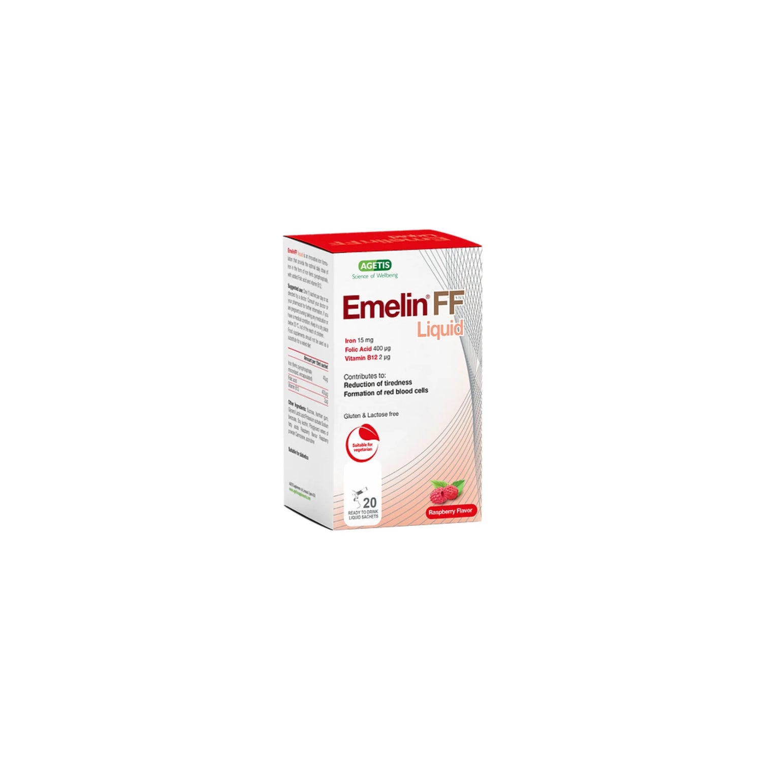 Emelin FF Liquid Iron Supplement with Folic Acid &amp; Vitamin B12