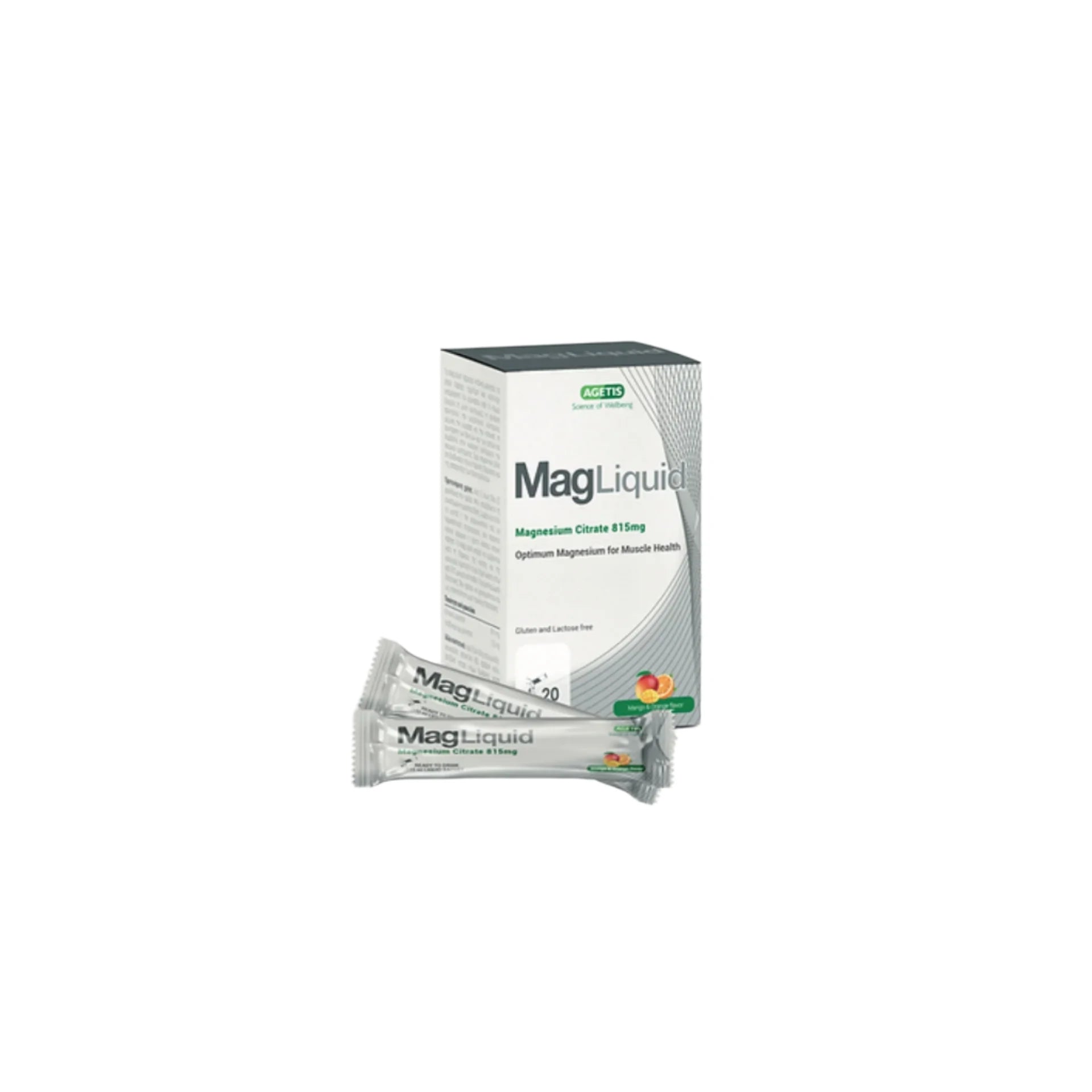 MagLiquid Mango Orange Flavour Magnesium Citrate Liquid Sachets