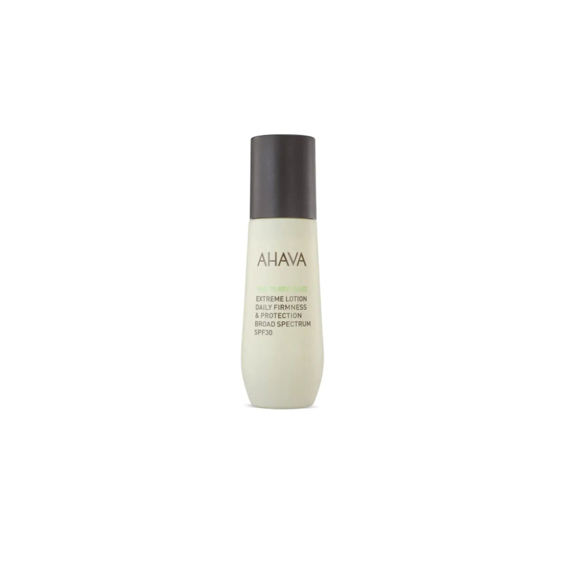 AHAVA Extreme Lotion SPF 30, a lightweight moisturizer combining Dead Sea minerals and SPF protection for firm, hydrated skin.