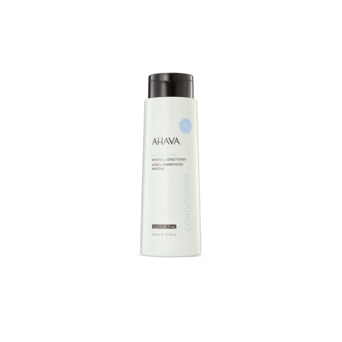 AHAVA Mineral Conditioner with Dead Sea minerals for smooth and hydrated hair.