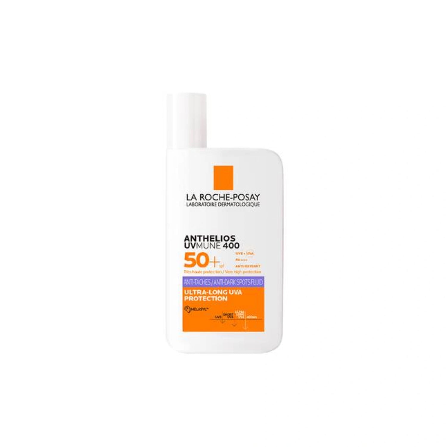 La Roche-Posay Anthelios Anti-Dark Spots SPF50+ – Lightweight, invisible facial sun protection targeting dark spots.