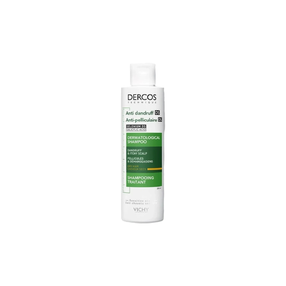 Vichy Dercos Anti-Dandruff Shampoo - Nourishing dandruff treatment for dry hair.