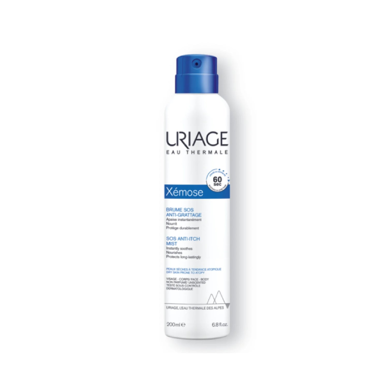 Uriage Xémose SOS Anti-Itch Mist for fast relief from itching and irritation.