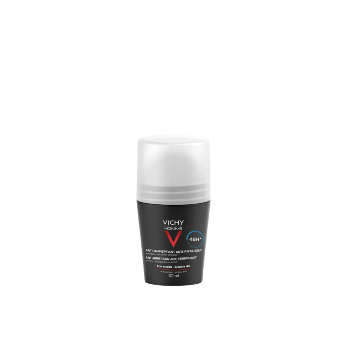 Vichy Homme Anti-Irritation Anti-Perspirant - 48-hour sweat protection for sensitive skin.