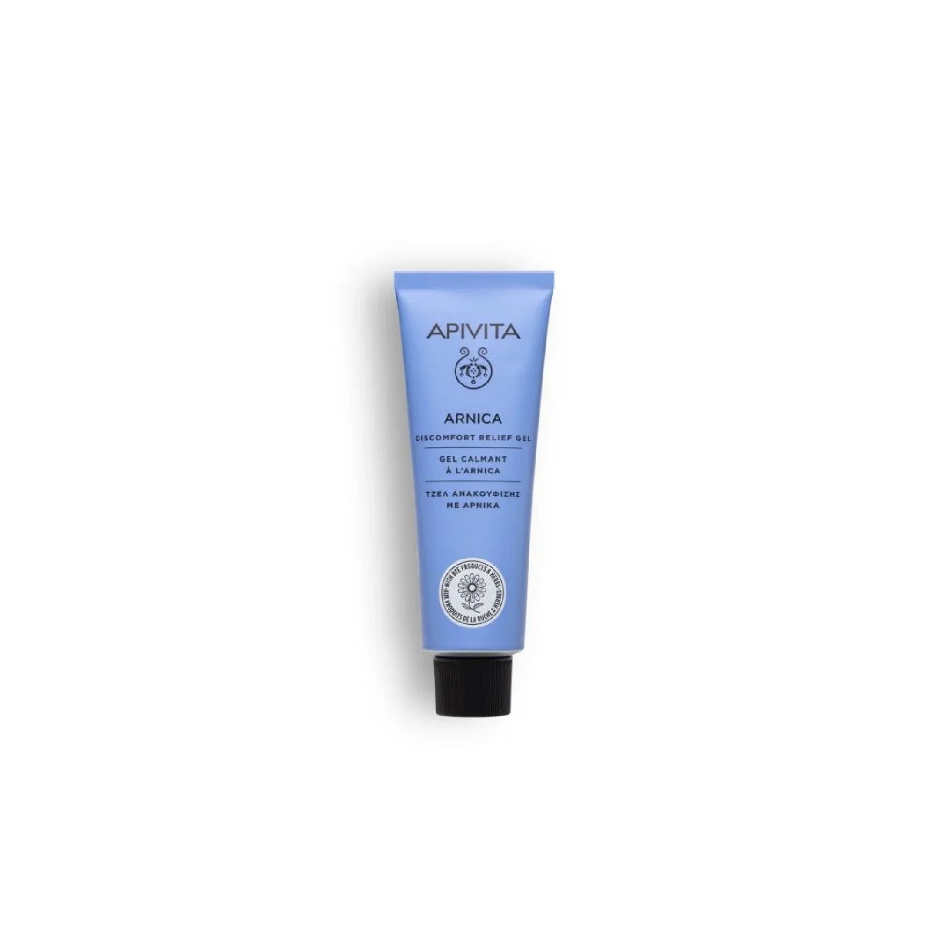 Apivita Arnica Relief Gel – Soothing arnica gel for muscle discomfort and bruises.