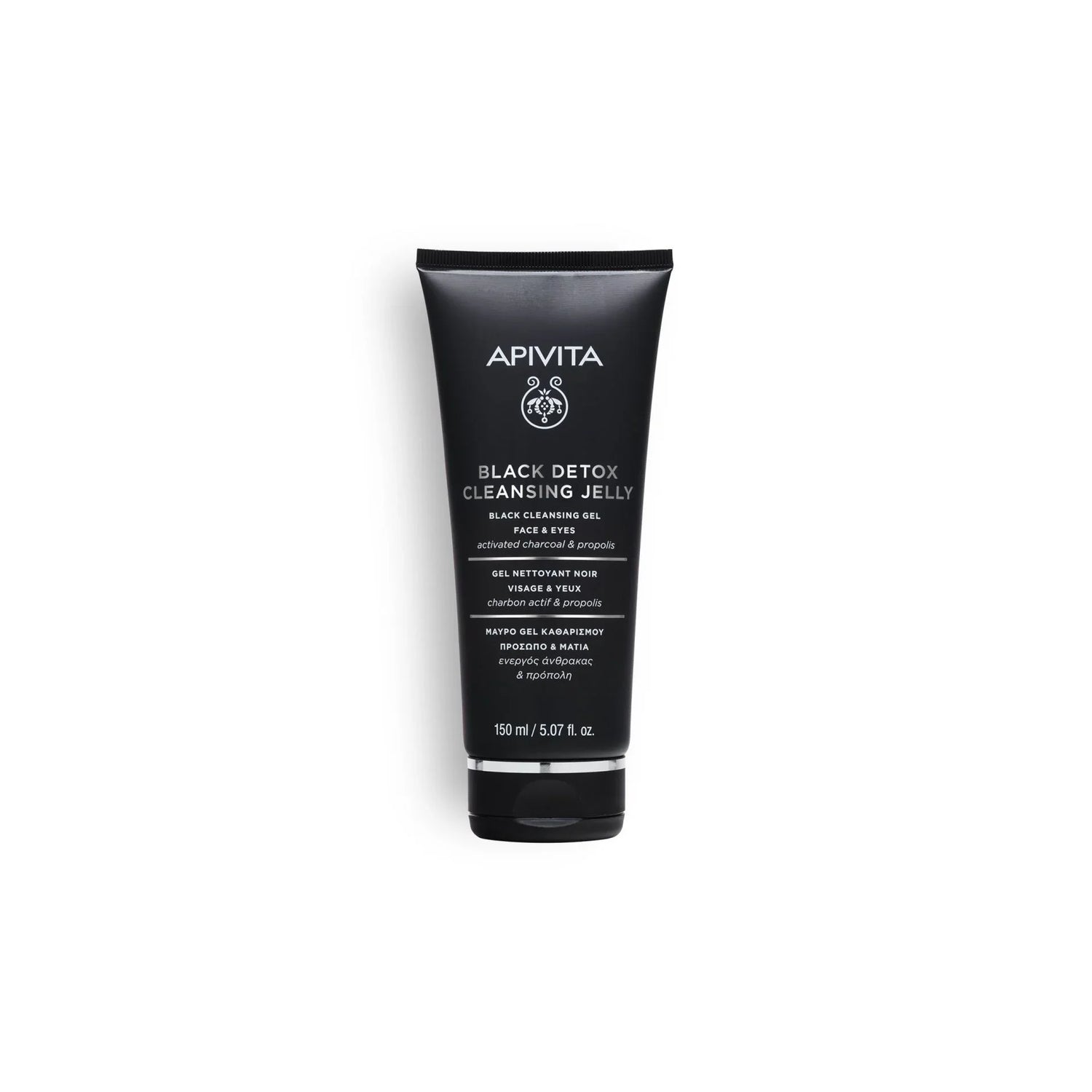 Apivita Black Cleansing Gel for Face &amp; Eyes – Deep cleansing gel for effective makeup removal.