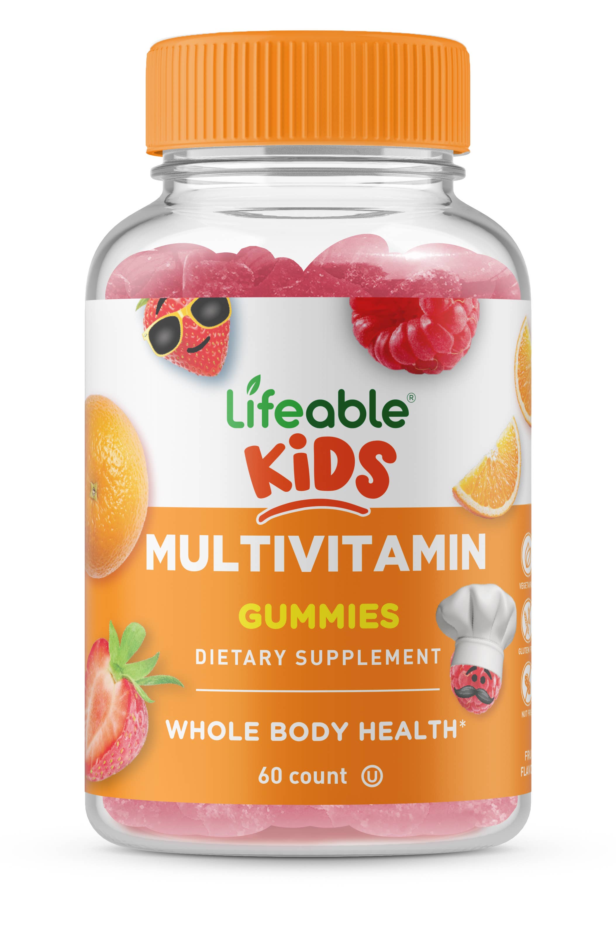 Lifeable Kids Multivitamin Gummies, Immunity And Metabolism: Mixed Fruit Flavor / 60 Gummies