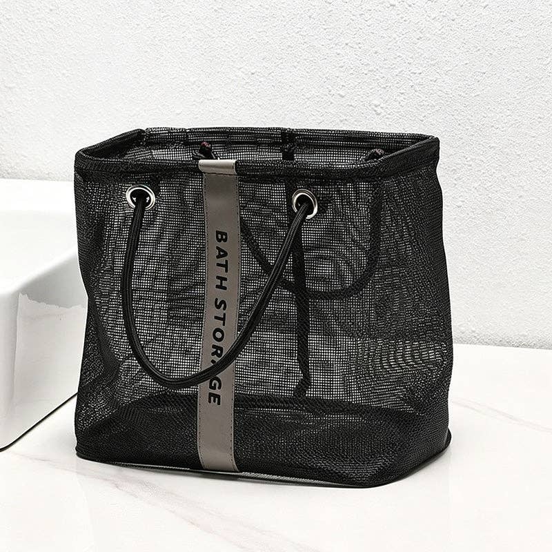 CouldNook Mesh Bath Shower Organizer Bag - Home Organizer Bag: Grey / Small