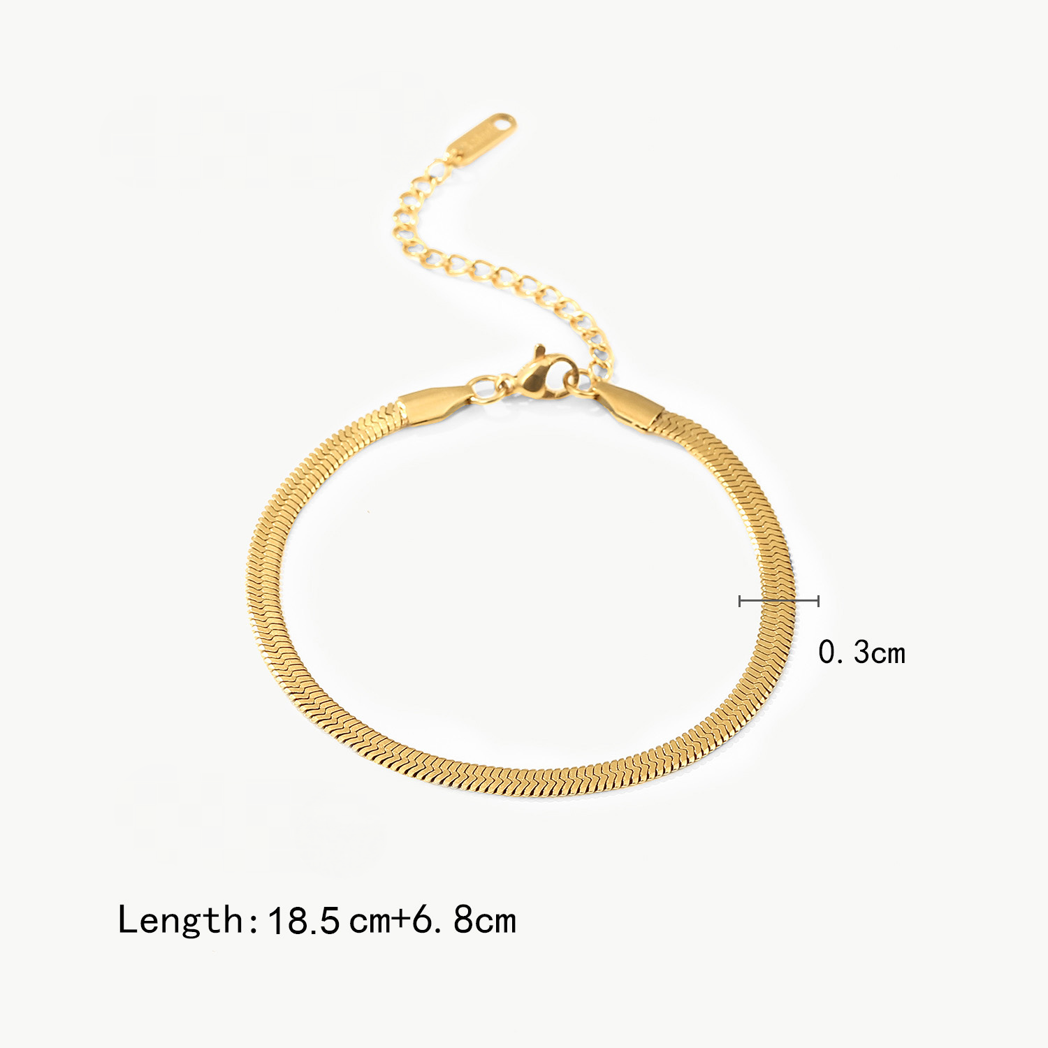 Multi Style 18K Gold Plated Steel Chain Bracelets - FGS: F