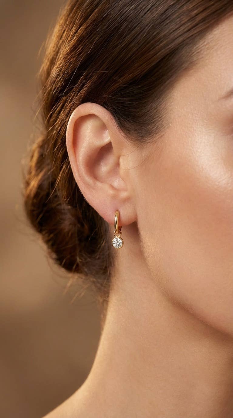 Stainless steel earrings 124AQ556: Or / 100% Acier inoxydable