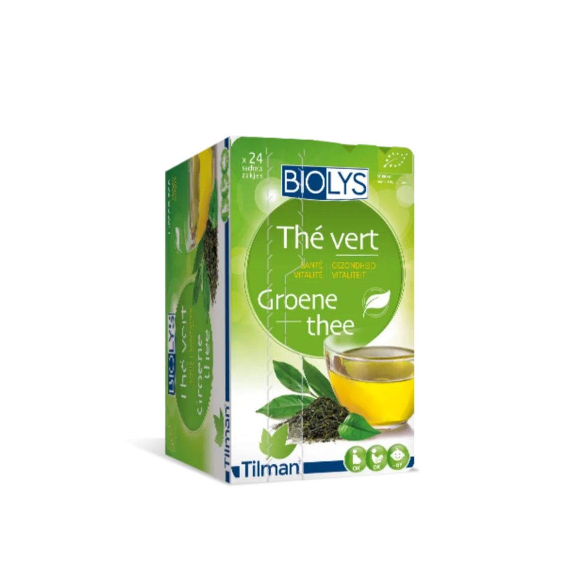 Biolys® Green Tea, an organic antioxidant tea with natural flavors. Ideal for health and slimming diets.