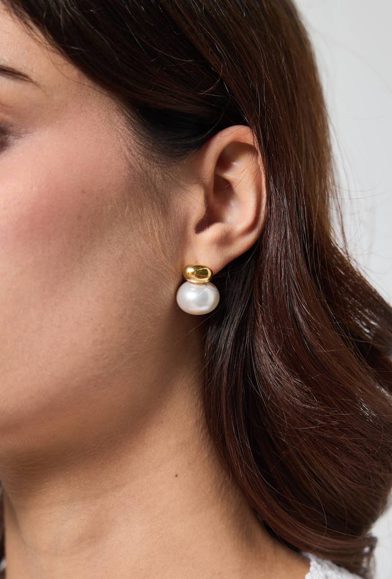 124AQ305 stainless steel earrings: Silver