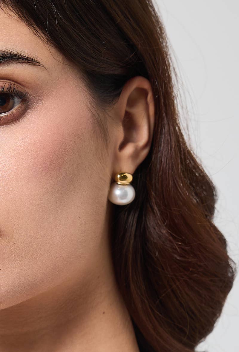 124AQ305 stainless steel earrings: Silver