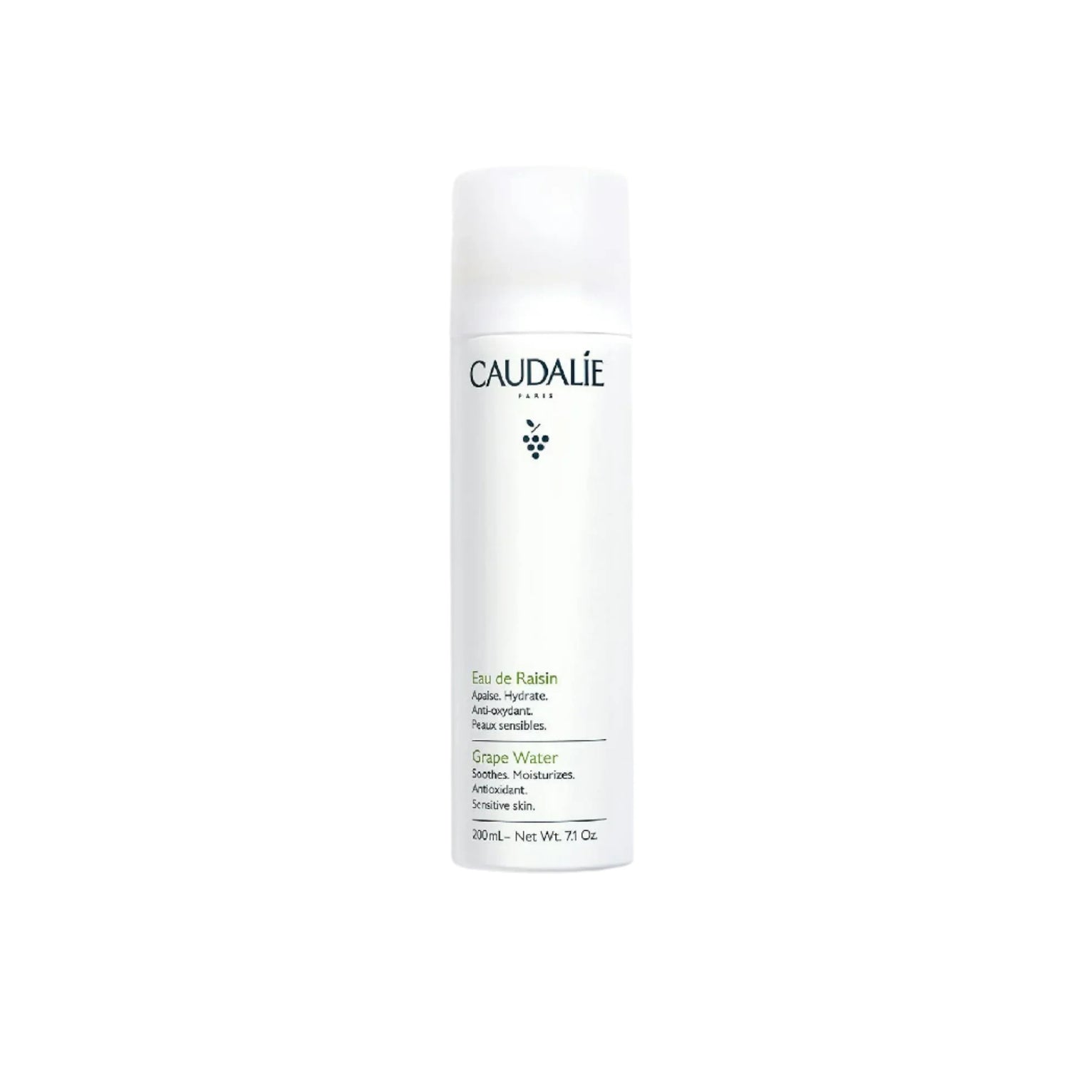 Caudalie Grape Water Hydrating Mist for Sensitive Skin in 200ml bottle.