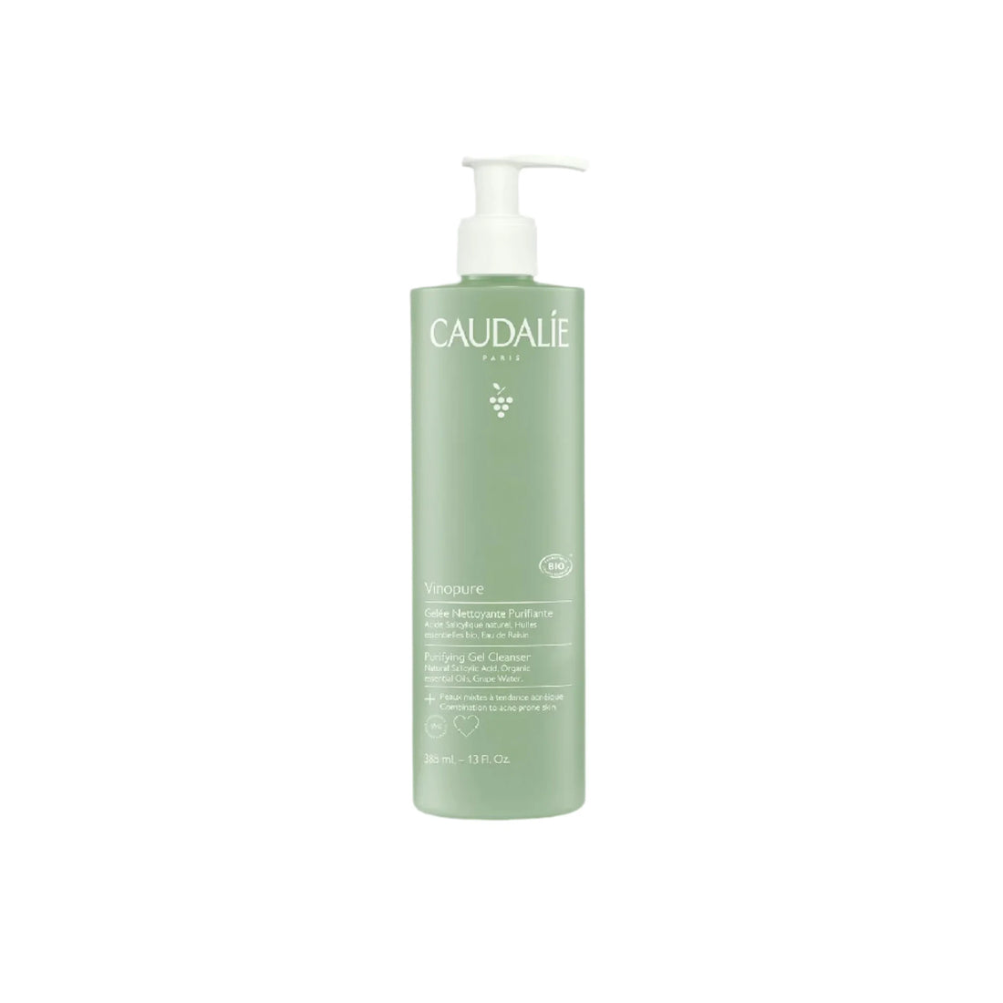 Caudalie Vinopure Purifying Gel Cleanser – Refreshing gel cleanser for acne-prone skin.