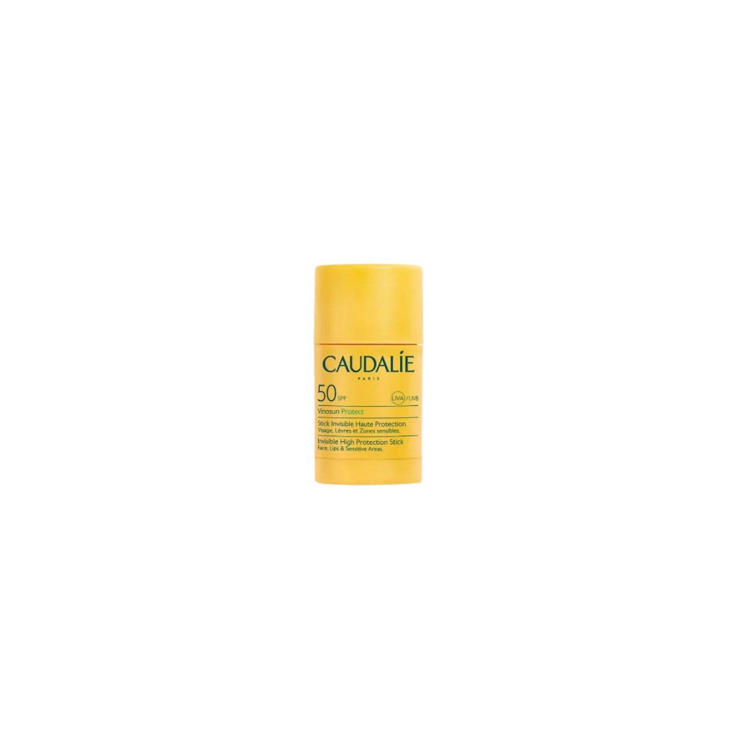 Caudalie Vinosun Protect Stick Invisible High Protection SPF 50 – Sun protection in a portable stick format for high SPF protection.