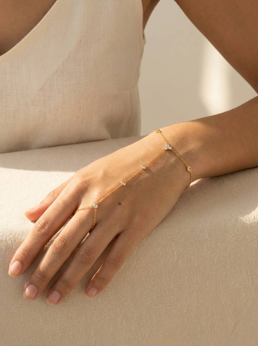 Stainless steel bracelet 324AQ205: Gold / Stainless steel