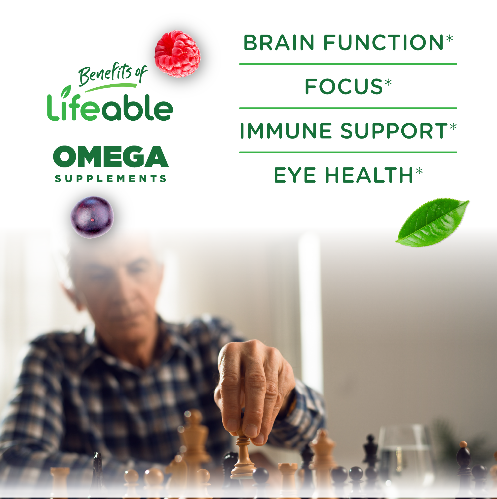 Lifeable - Omega 3 6 9 Gummies for Adults, 60 ct