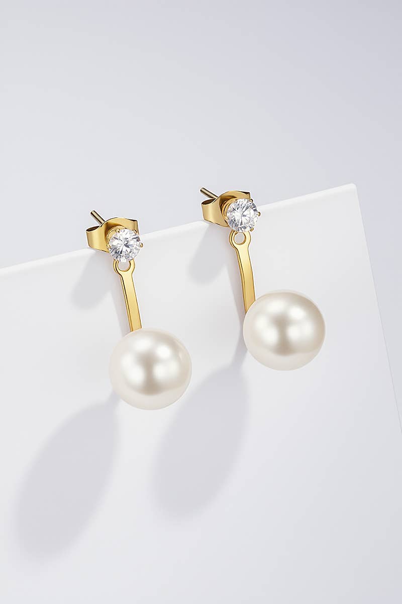 Stainless steel earrings 124RX212: Gold / 100% Stainless steel