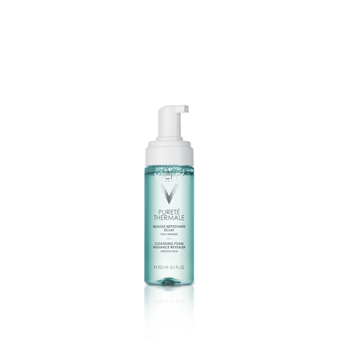 Vichy Pureté Thermale Foaming Cleansing Water - Gentle foaming cleanser for all skin types.