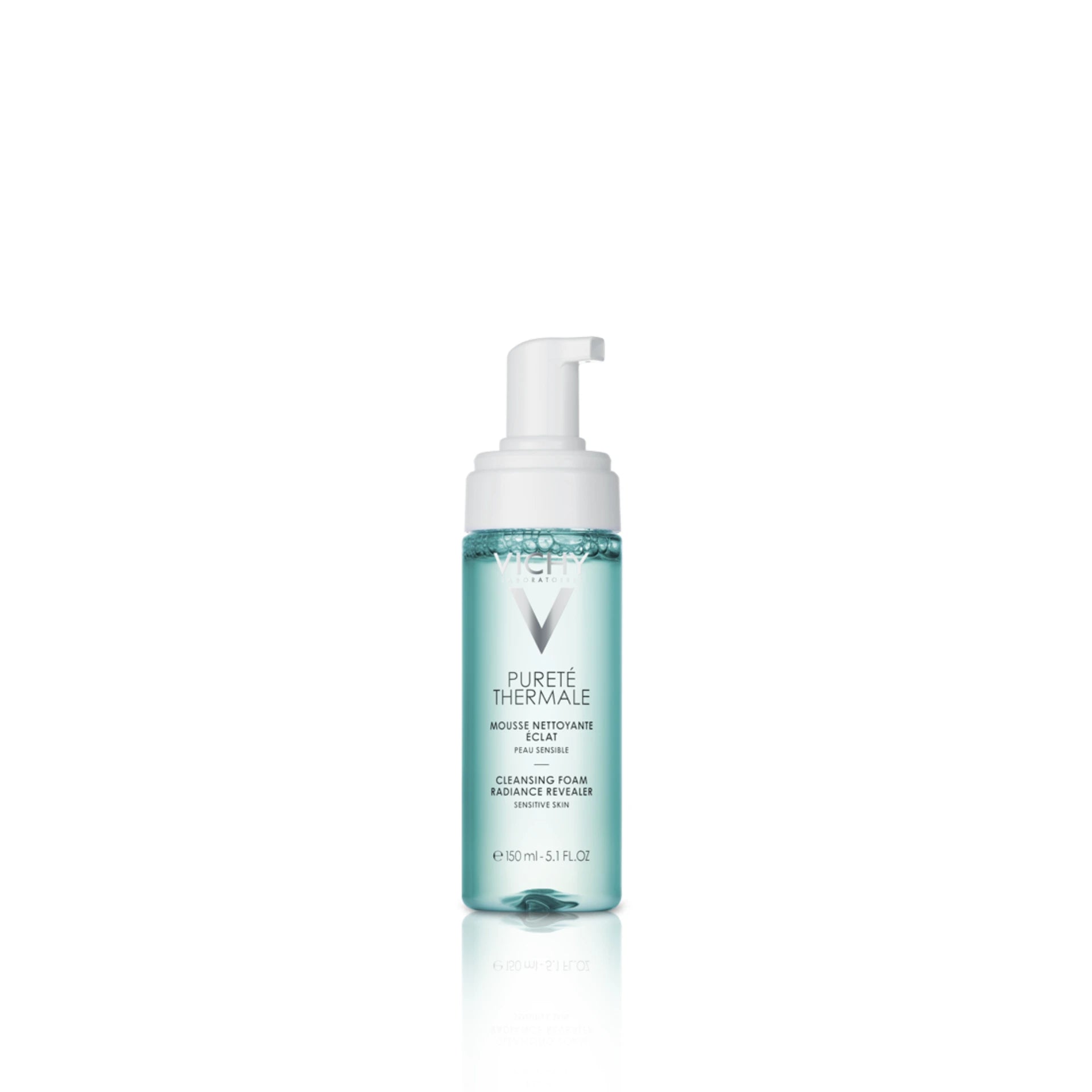 Vichy Pureté Thermale Foaming Cleansing Water - Gentle foaming cleanser for all skin types.