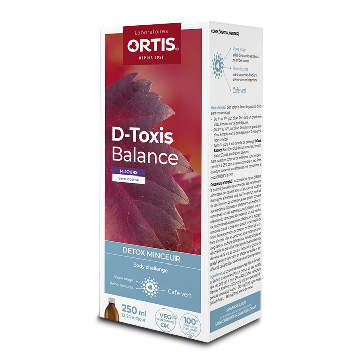 Ortis D-Toxis Balance - Detox and slimming support with natural plant extracts.