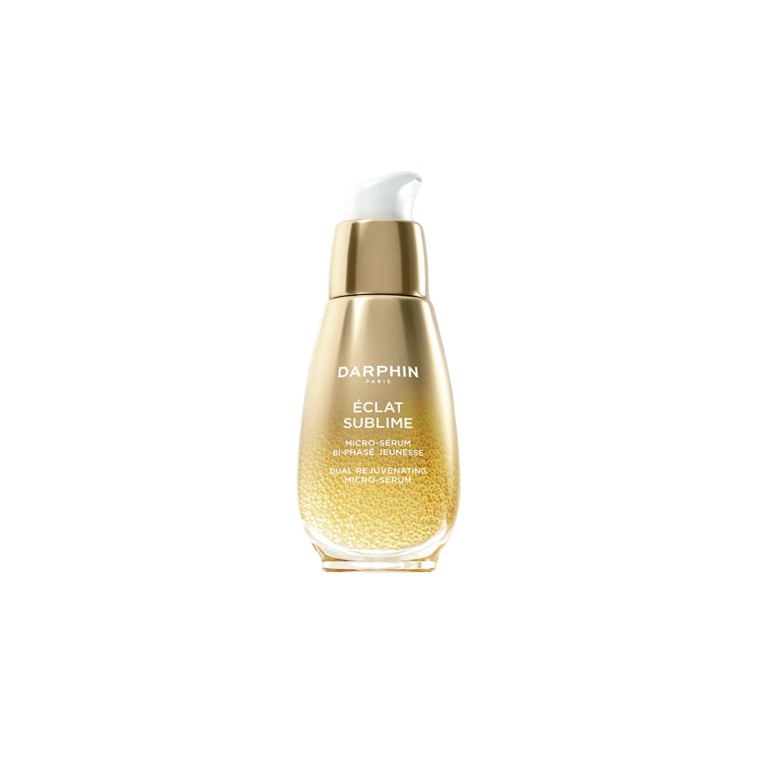 Darphin Éclat Sublime Dual Rejuvenating Micro-Serum – dual-phase anti-aging serum that strengthens, smooths, and restores skin radiance.