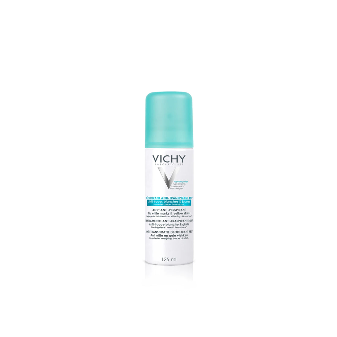Vichy Deodorant 48H Anti-Stain Spray - Prevents stains and provides long-lasting protection.