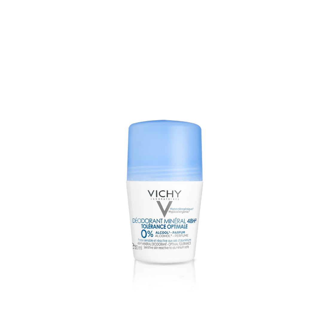 Vichy Mineral 48H Roll-On Deodorant - Gentle, effective protection for sensitive skin.