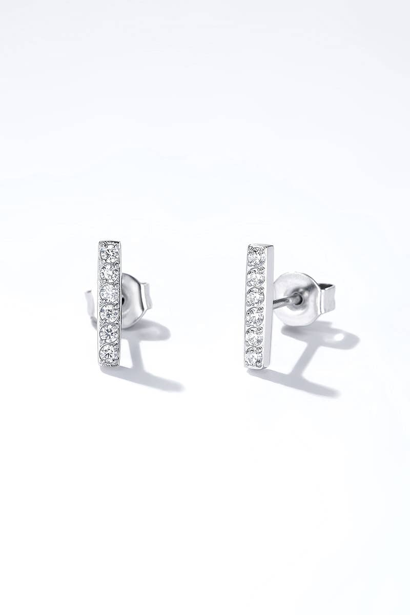 Stainless steel earrings 124AQ396: Silver