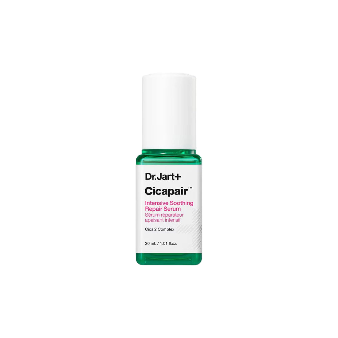 Dr. Jart+ Cicapair™ Intensive Soothing Repair Serum – lightweight redness serum with Centella Asiatica and peptides to calm and repair sensitive skin.