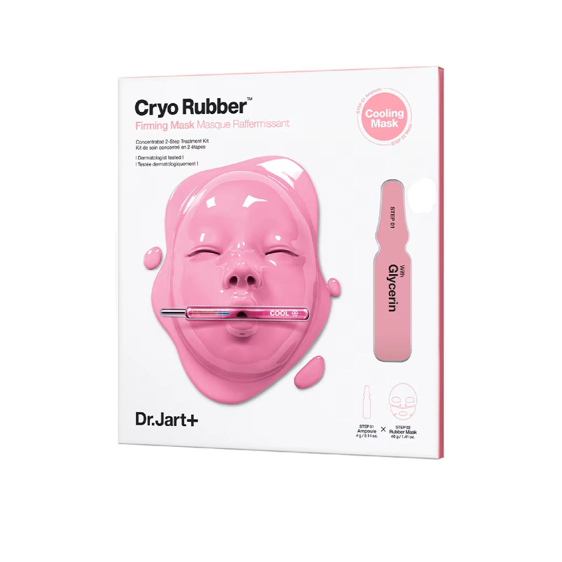 Dr. Jart+ Cryo Rubber™ Firming Face Mask – cooling rubber mask with hydrating ampoule for firmer, plumped, and refreshed skin.