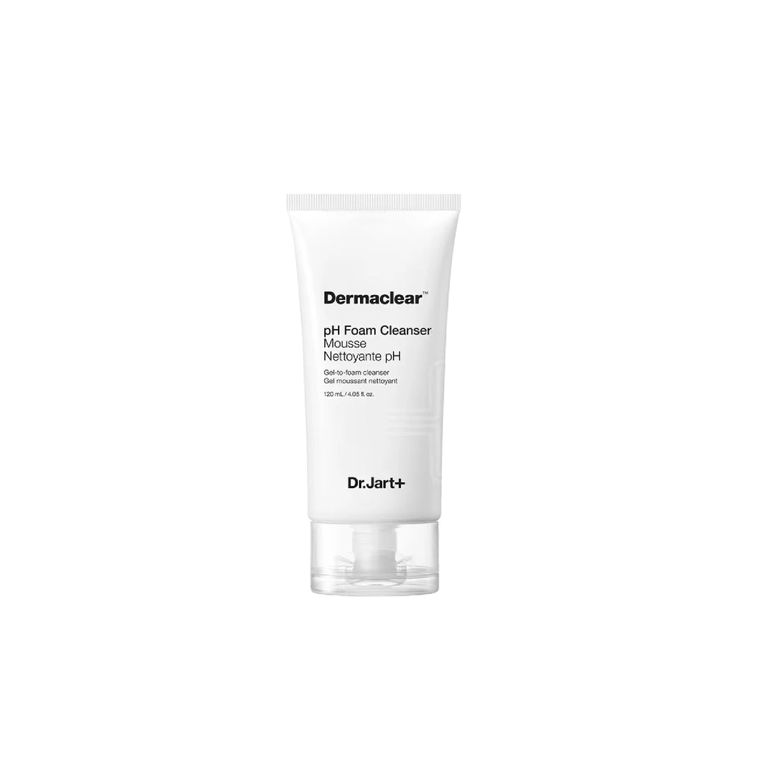 Dr. Jart+ Dermaclear pH Cleanser Foam Face Wash – gentle gel-to-foam cleanser with hydrating Glycerin.