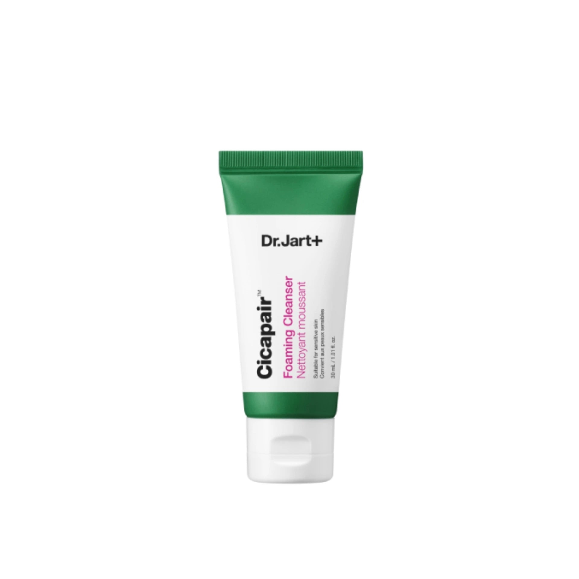 Dr. Jart+ Cicapair™ Foaming Face Cleanser – Gentle daily face cleanser with 23% Glycerin for hydrated, fresh, and smooth skin.