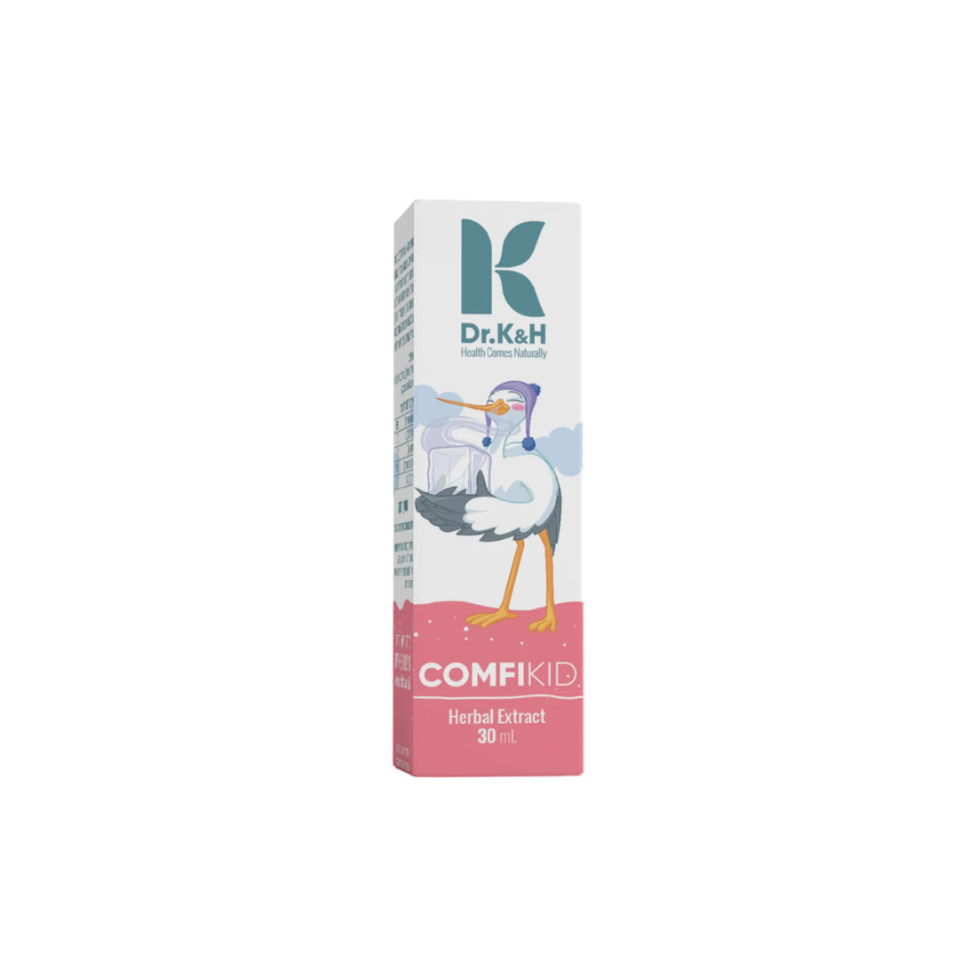 Dr. K&amp;H ComfiKid bottle for natural relief from dry cough in infants, children, and adults.