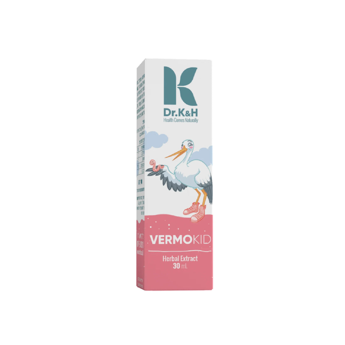 Dr. K&amp;H VermoKid natural pinworm remedy for children and adults, with walnut wood extract for effective relief and prevention.