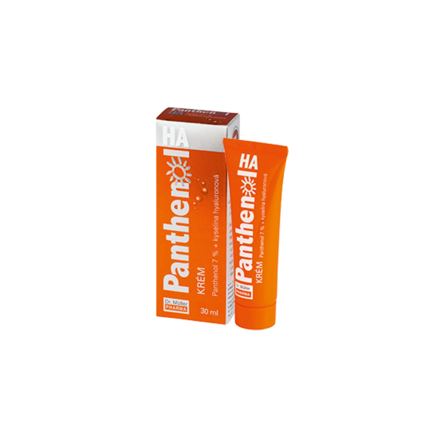 Dr. Muller Panthenol HA Cream 7% – hydrating cream with hyaluronic acid for dry and sensitive skin.