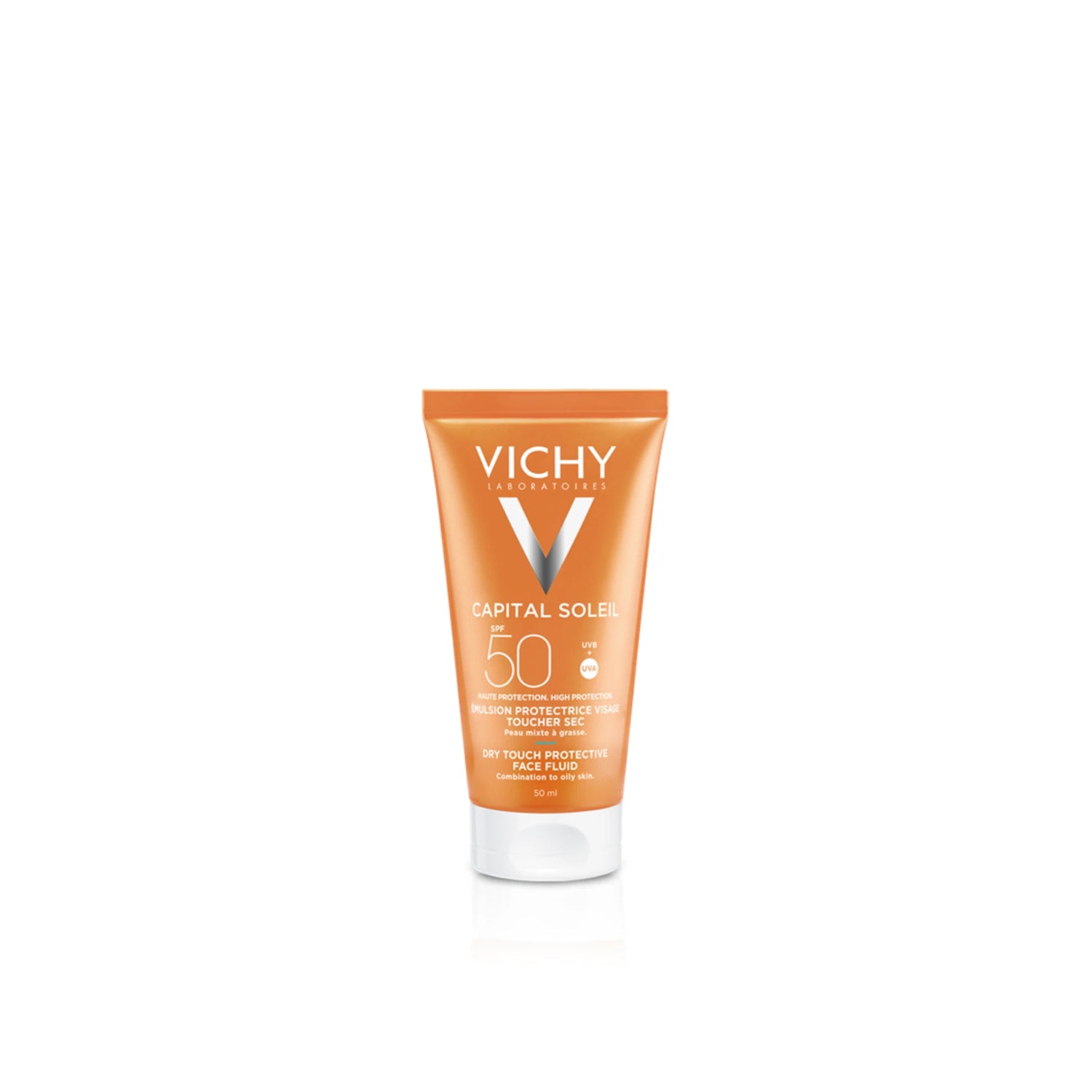 Vichy Capital Soleil Mattifying Face Sunscreen SPF 50 - High sun protection with a matte finish for oily and combination skin.